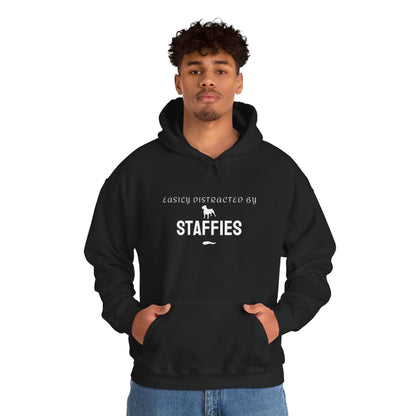 Staffie owner gift hoodie in maroon