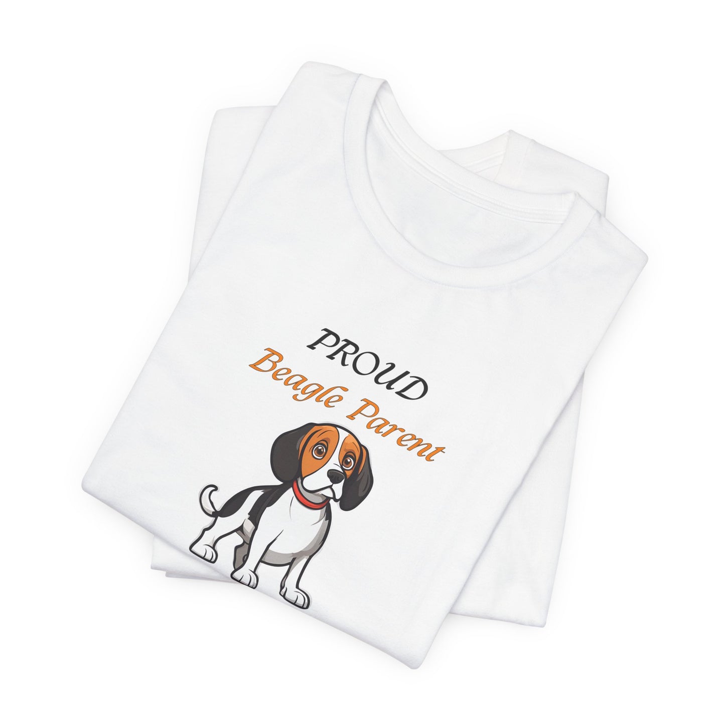 Proud Beagle Parent t-shirt worn by a model, lifestyle shot