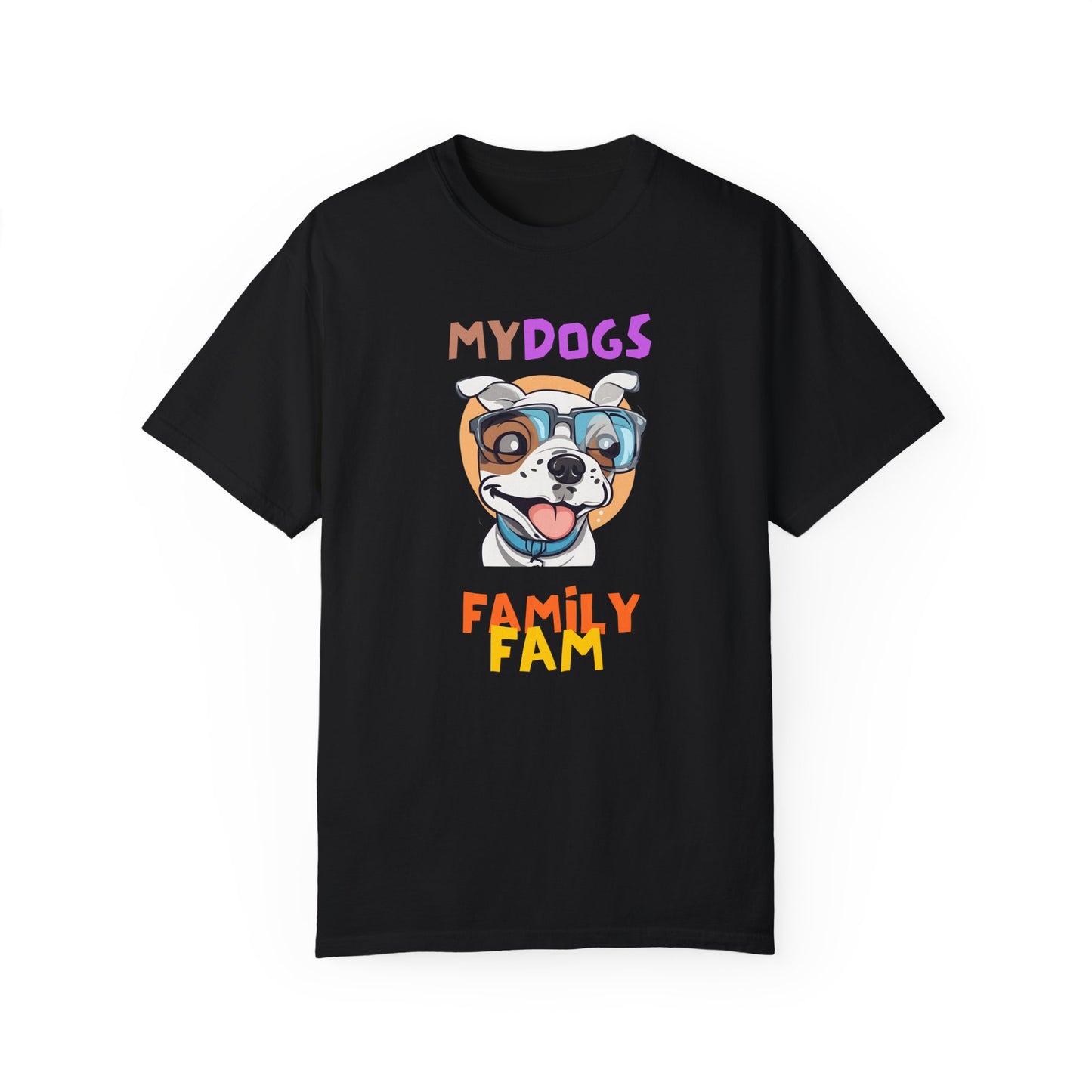 MY DOGS FAMILY FAM Unisex Garment-Dyed T-shirt - Sniff Waggle And Walk