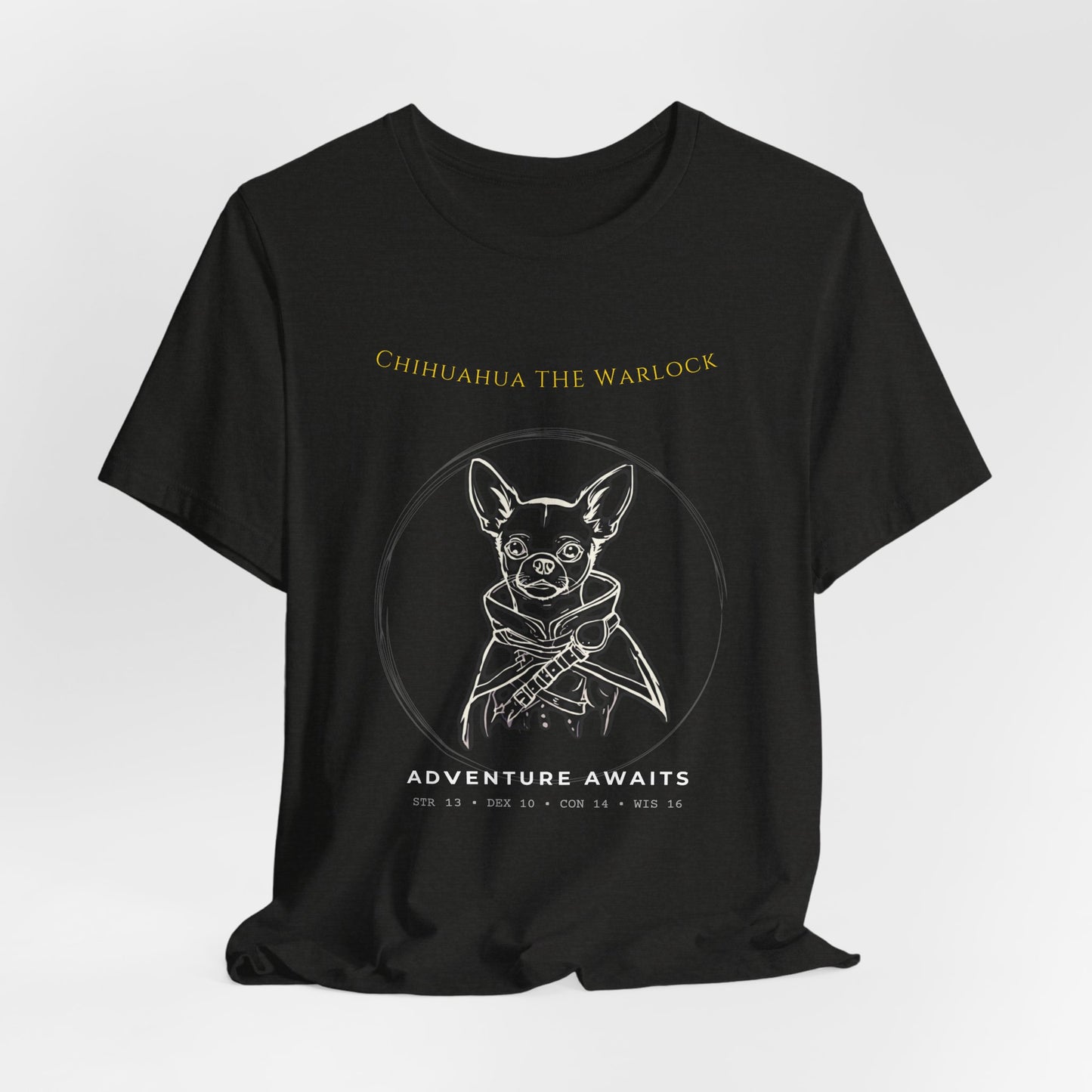 Chihuahua the Warlock Tee — Adventure Awaits Graphic T-Shirt