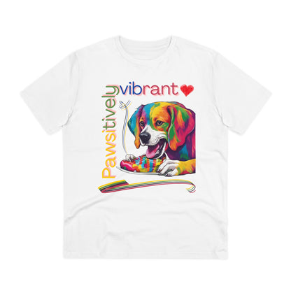 PAWSITIVELY VIBRANT Organic T-shirt - Unisex - Sniff Waggle And Walk