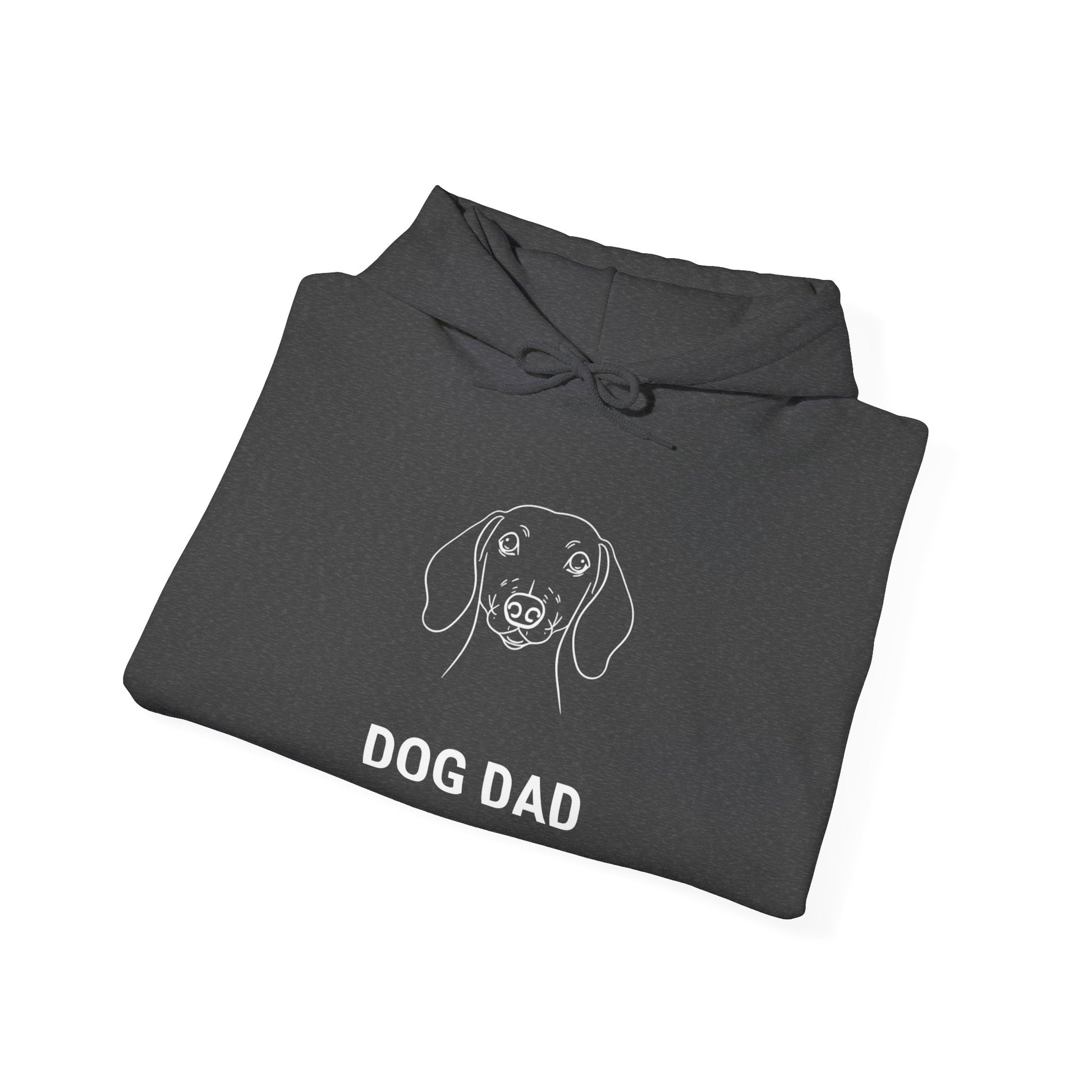 Navy Dachshund Dog Dad hoodie, minimalist dog gift