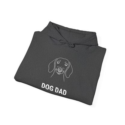 Navy Dachshund Dog Dad hoodie, minimalist dog gift
