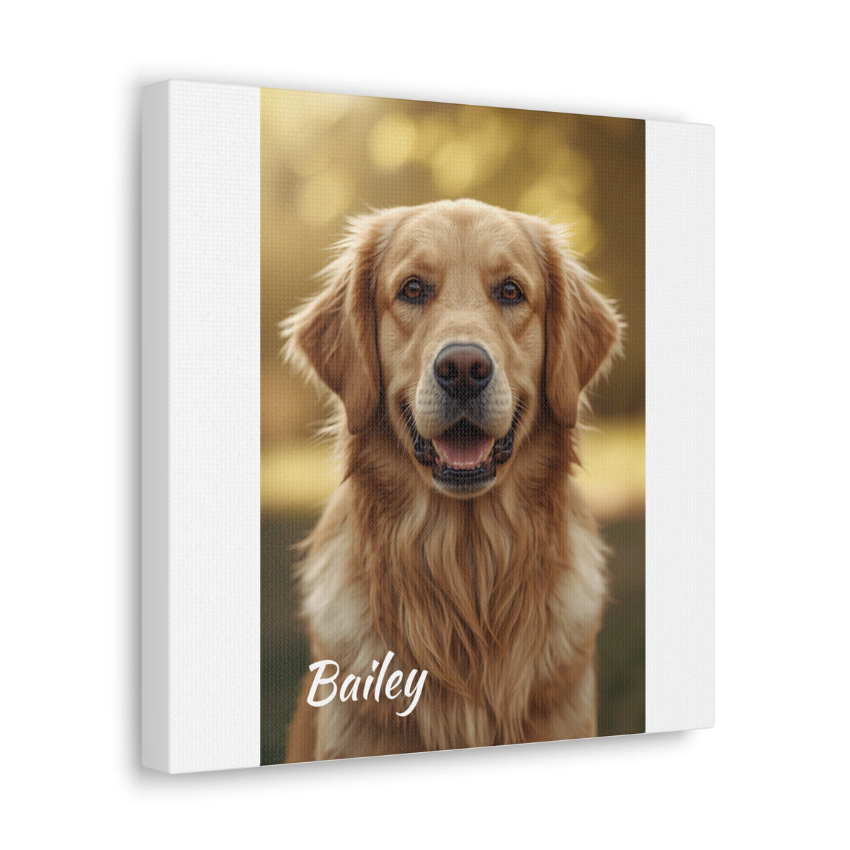 Personalized Dog Photo Canvas Print — Custom Pet Wall Art (12" x 12")