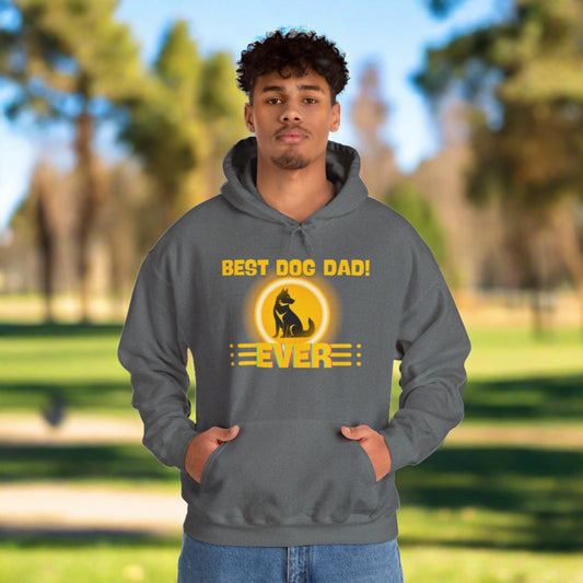 SniffwaggleNwalk™ "Best dog dad ever" Hooded Sweatshirt - Sniff Waggle And Walk