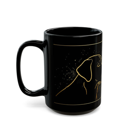 Labrador Best Friend black mug detail