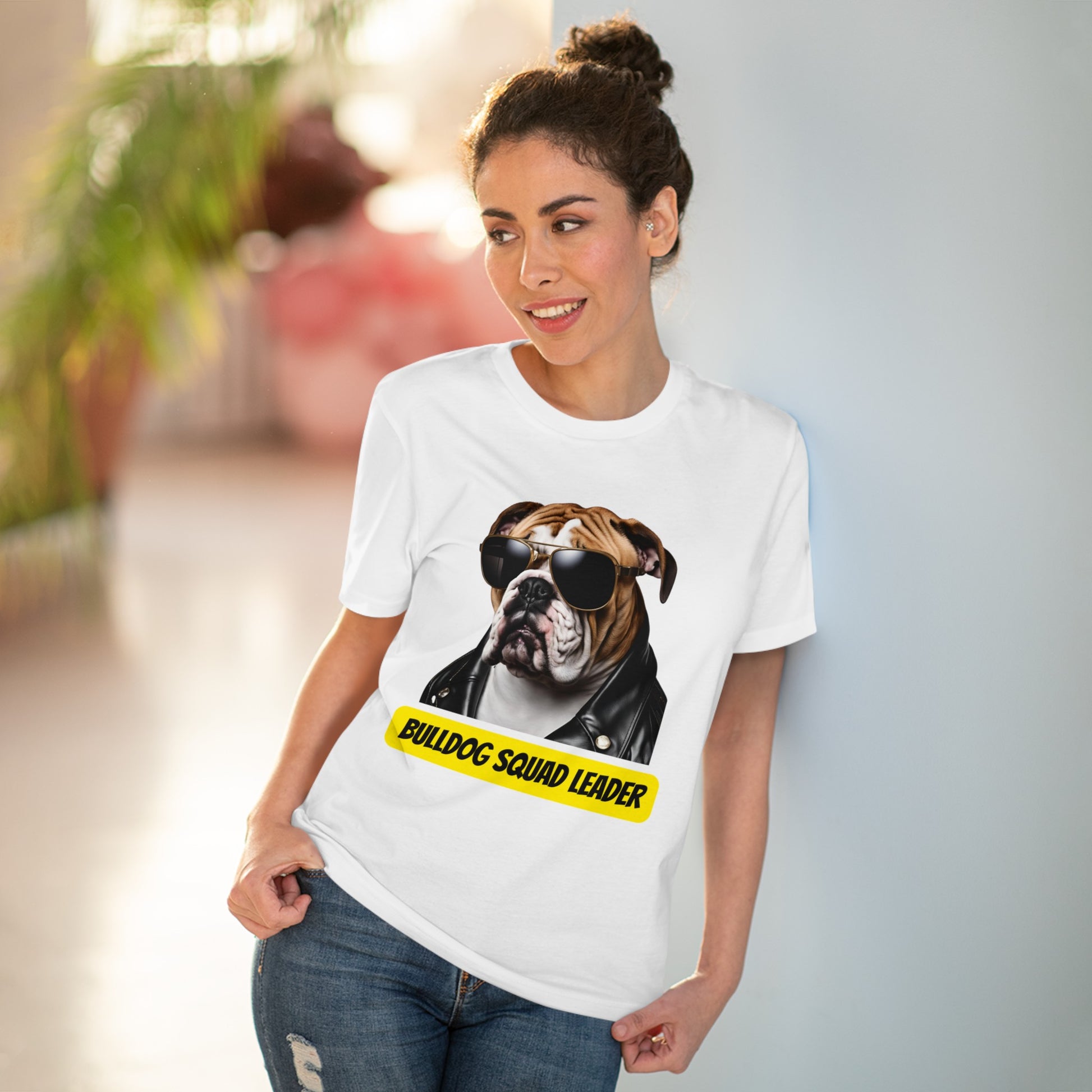 "BULLDOG SQUAD LEADER" Organic Creator T-shirt - Unisex by SniffWaggleAndWalk™ - Sniff Waggle And Walk