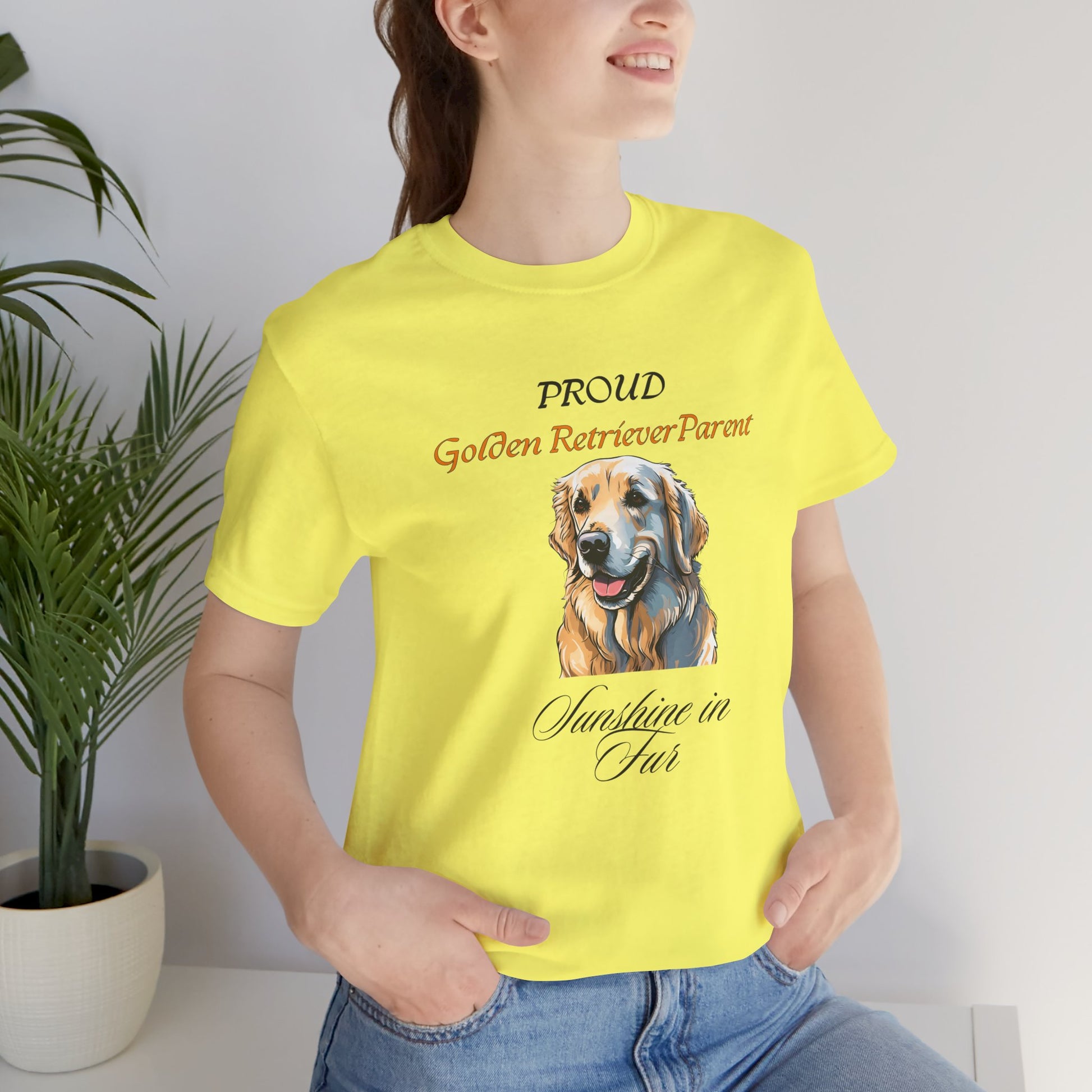 Proud Golden Retriever Parent t-shirt styled outfit, lifestyle photo