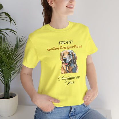 Proud Golden Retriever Parent t-shirt styled outfit, lifestyle photo