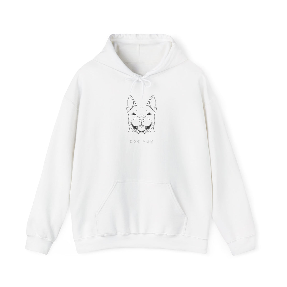 Staffie Dog Mum minimalist line art hoodie product view