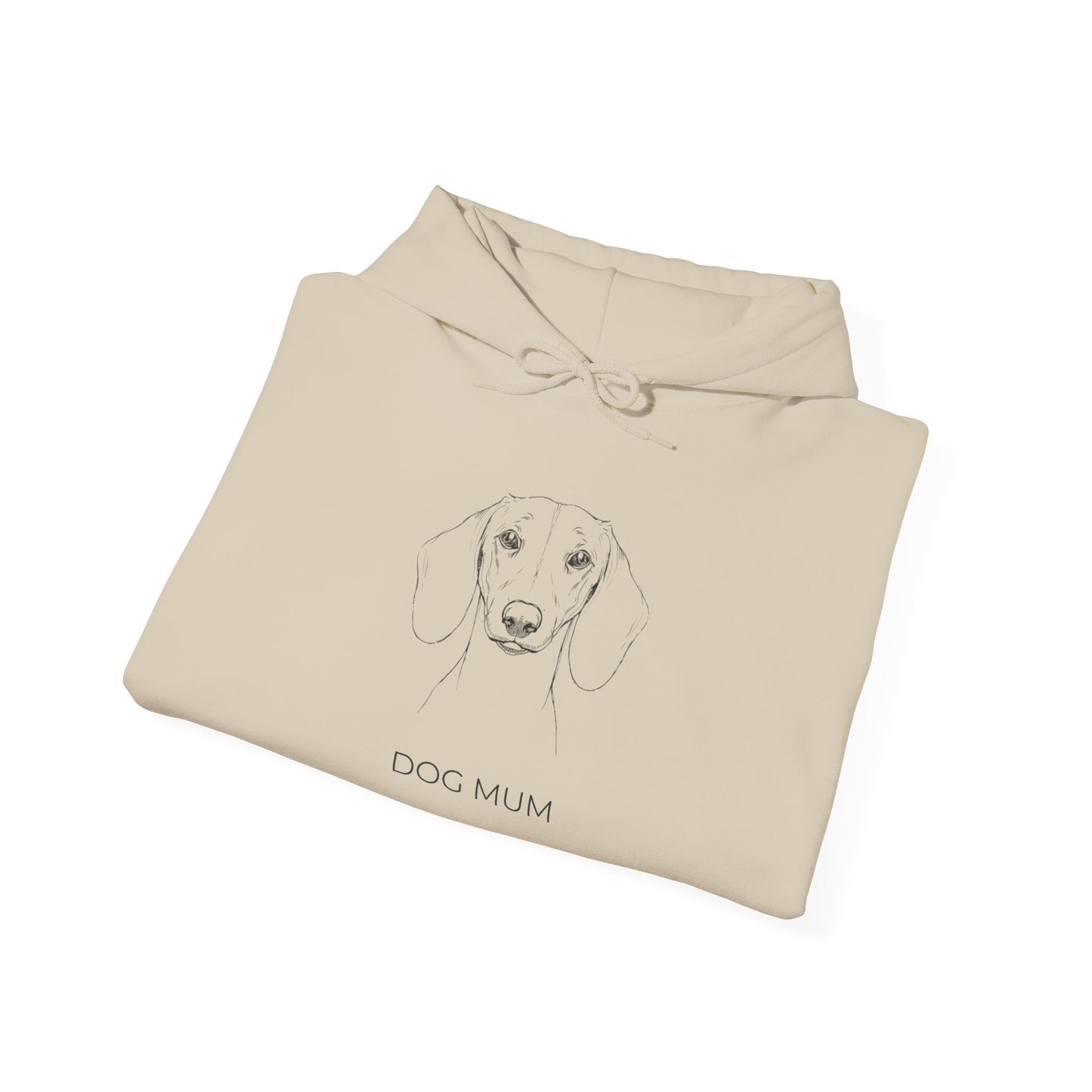 Dachshund Dog Mum line art hoodie front view