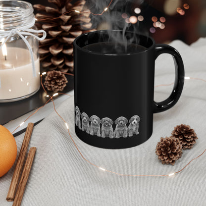 Cockapoo black ceramic mug — dog lover gift