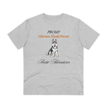 PROUD SIBERIAN HUSKY PARENT "Atlantic Adverturer" Organic T-shirt - Unisex - Sniff Waggle And Walk