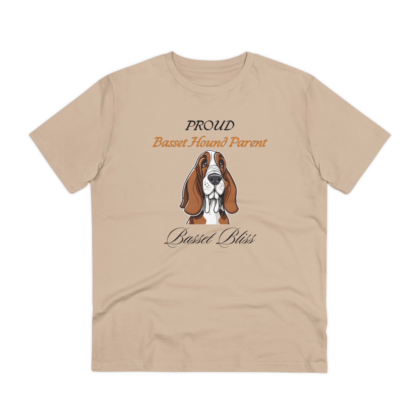 PROUD BASSET HOUND PARENT "Basset Bliss" Organic T-shirt - Unisex - Sniff Waggle And Walk