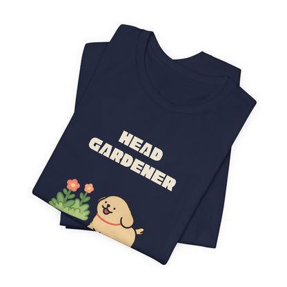 Funny dog gardener t-shirt for plant lovers