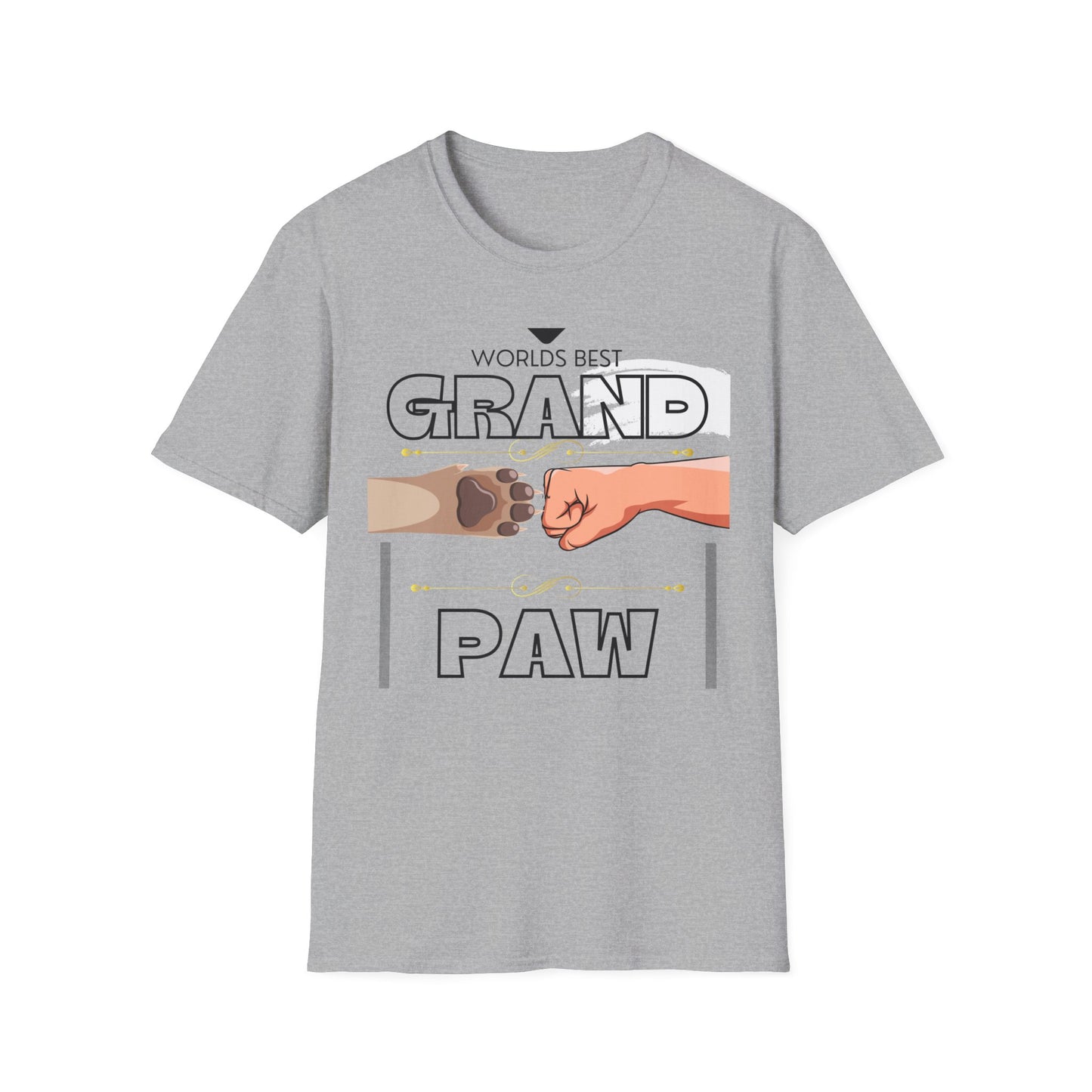 WORLDS BEST GRANDPAW Unisex Softstyle T-Shirt - Sniff Waggle And Walk