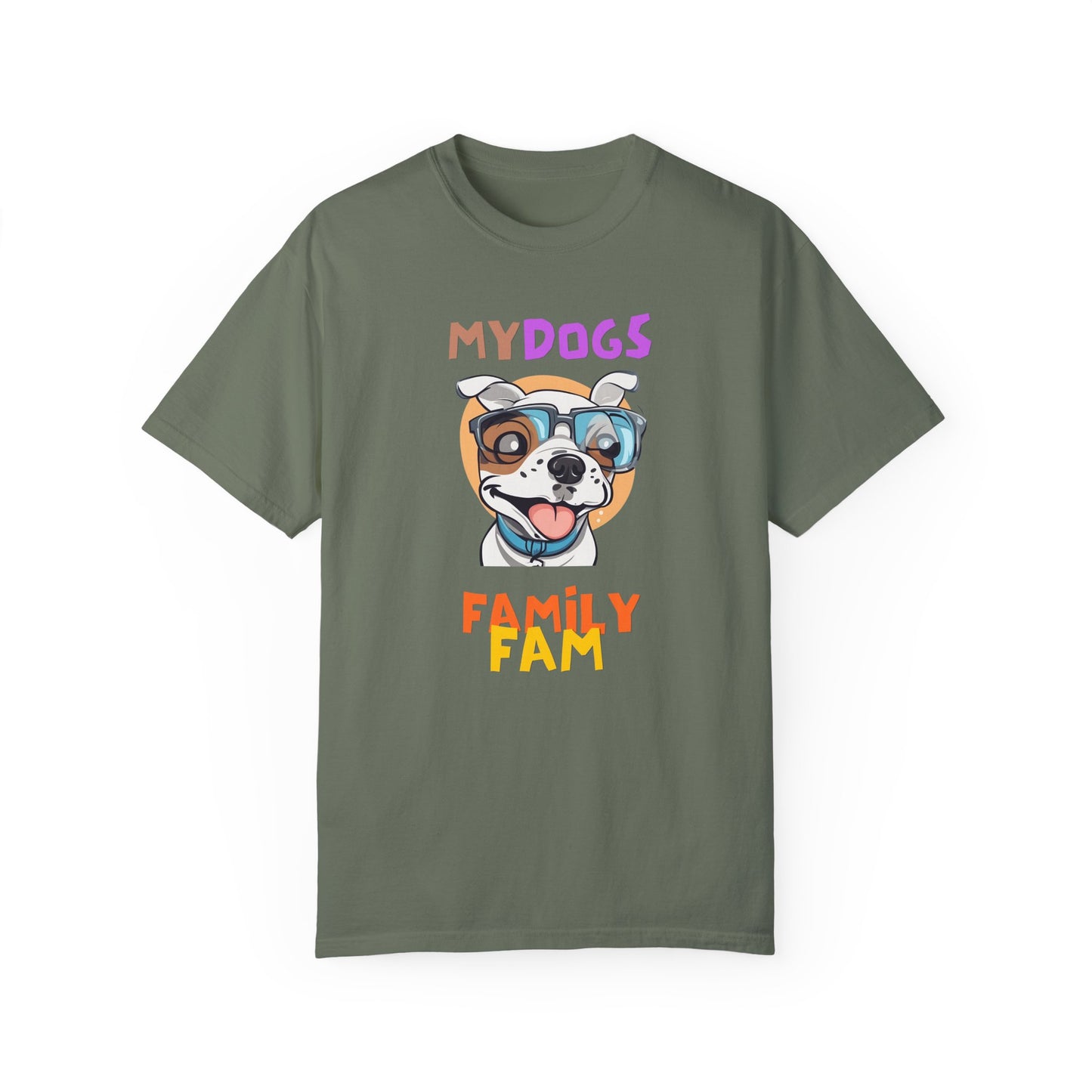 MY DOGS FAMILY FAM Unisex Garment-Dyed T-shirt - Sniff Waggle And Walk