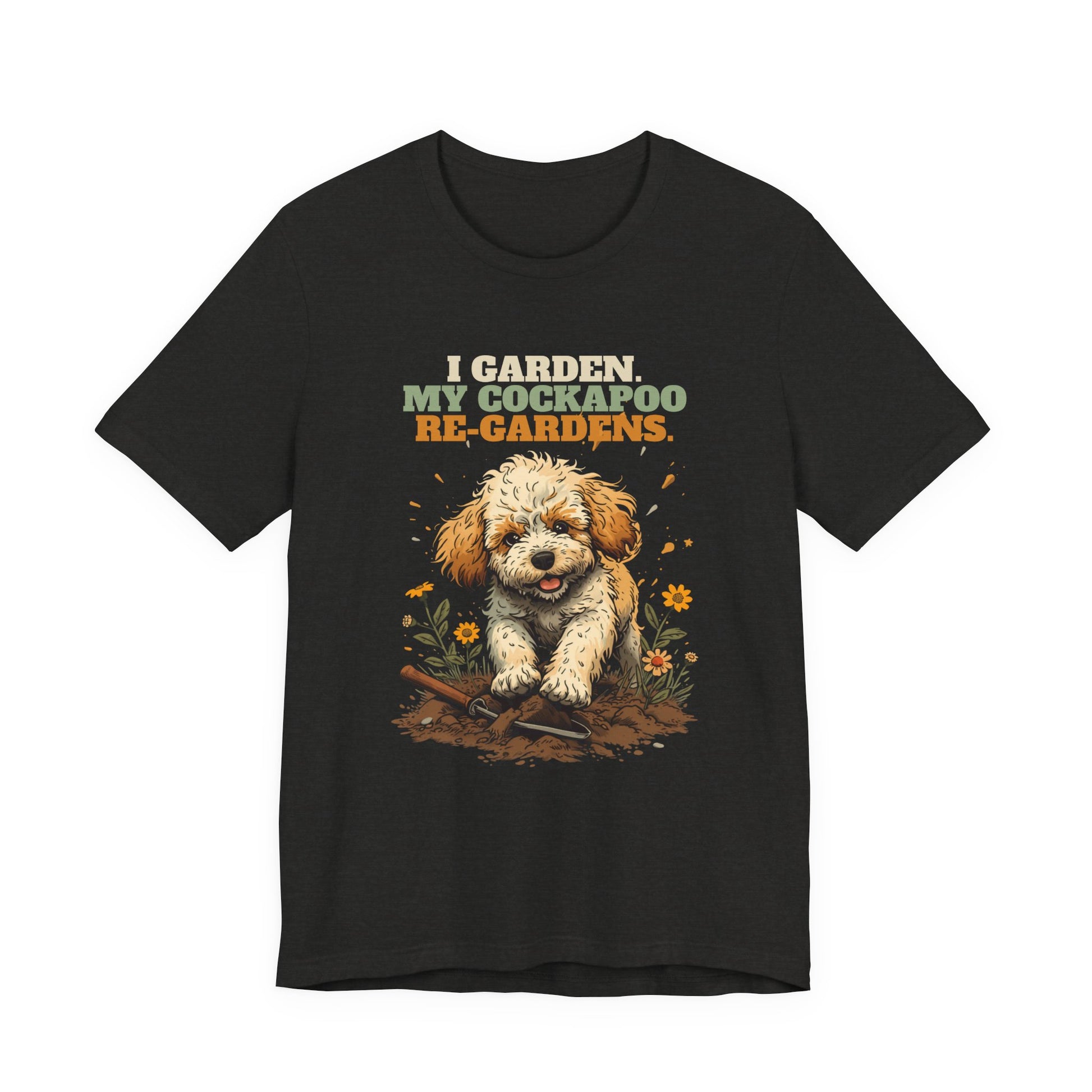 Cockapoo gardening tee in navy