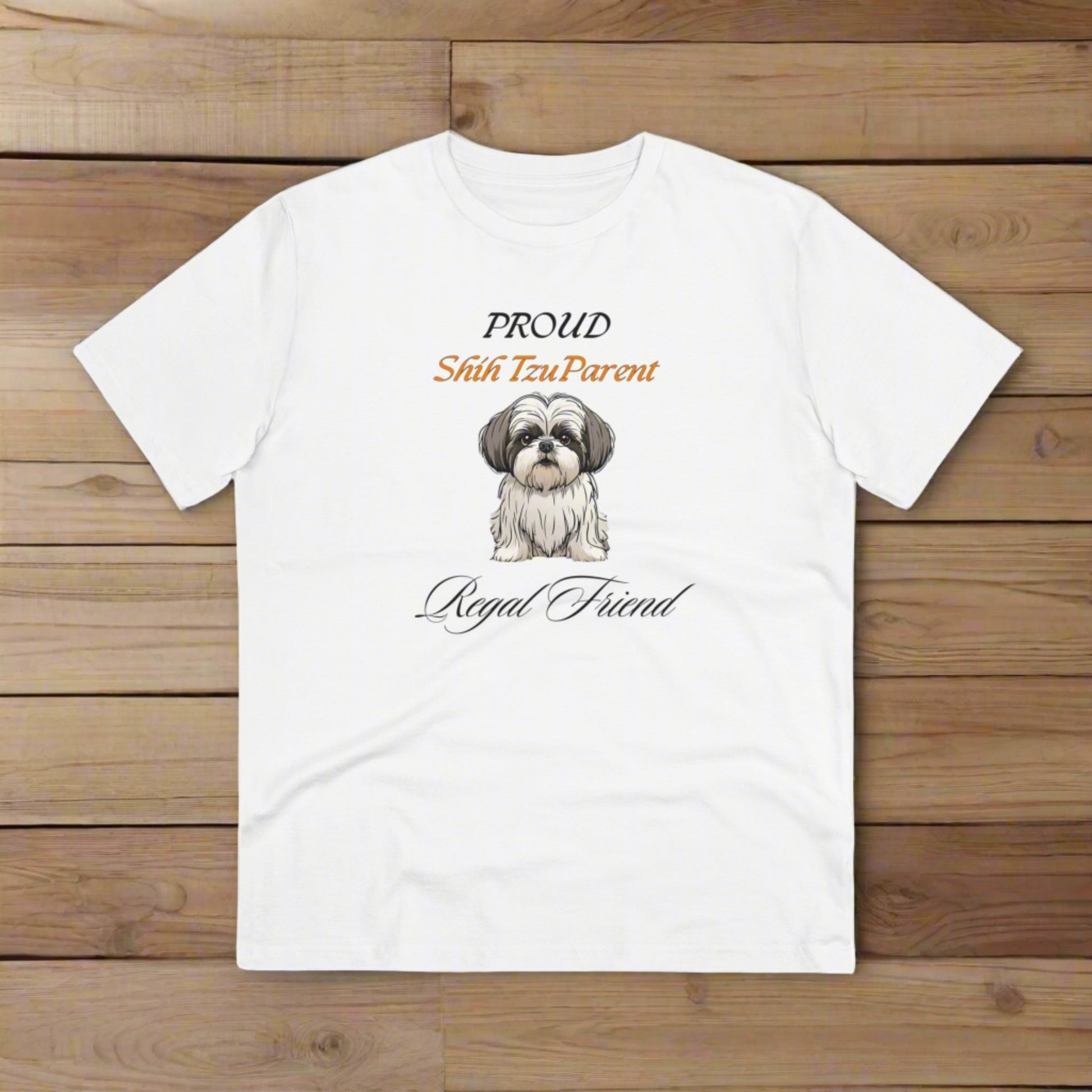 PROUD SHIH TZU PARENT "Regal Friend" Soft Organic T-shirt - Unisex - Sniff Waggle And Walk