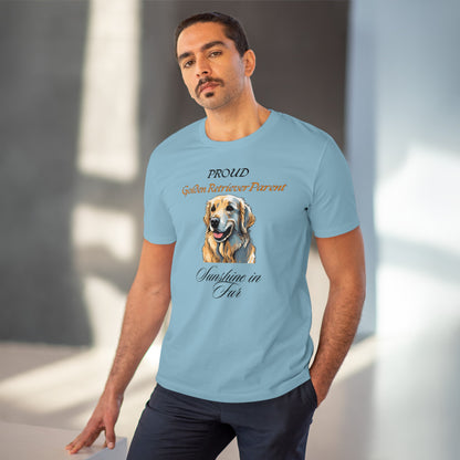 PROUD GOLDEN RETRIEVER PARENT "sunshine in fur" Soft Organic Dog Themed T-shirt - Unisex - Sniff Waggle And Walk