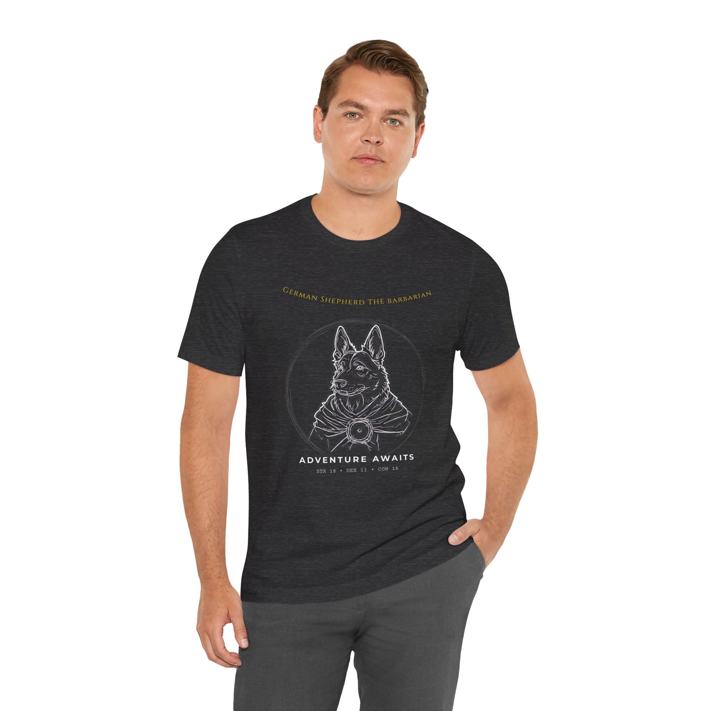 German Shepherd The Barbarian Tee — Adventure Awaits Graphic T-Shirt