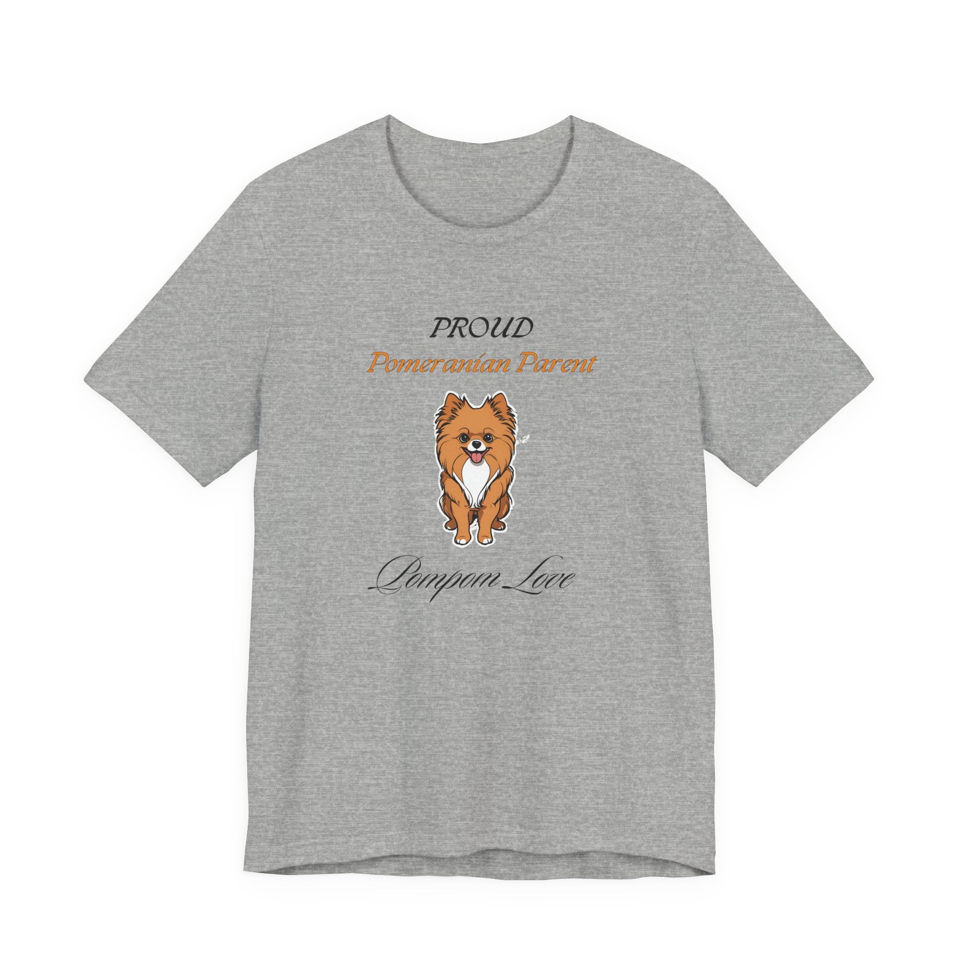 Proud Pomeranian Parent Athletic Heather t-shirt front view