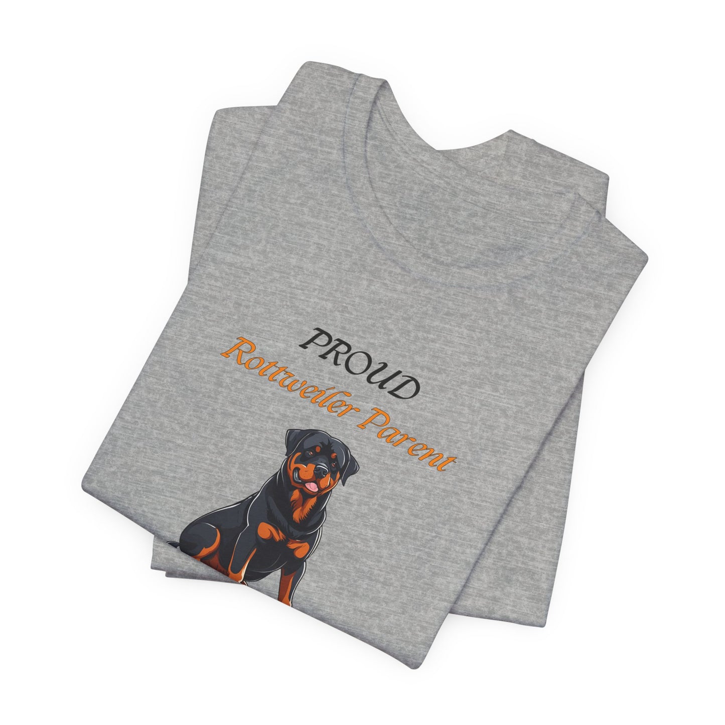Proud Rottweiler Parent t-shirt worn casual everyday lifestyle