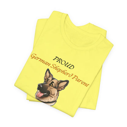 Proud German Shepherd Parent t-shirt sleeve and neckline detail