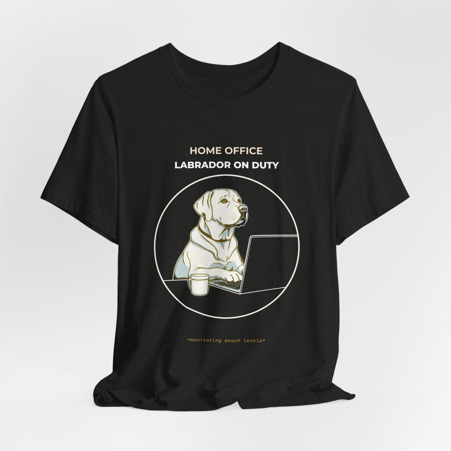 Labrador 'Home Office Labrador On Duty' T‑Shirt