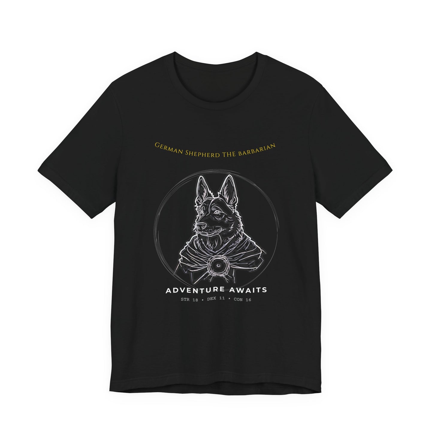 German Shepherd The Barbarian Tee — Adventure Awaits Graphic T-Shirt