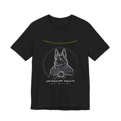 German Shepherd The Barbarian Tee — Adventure Awaits Graphic T-Shirt