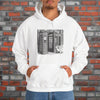 🖤 Black & White Dog & Phone Box Hoodie