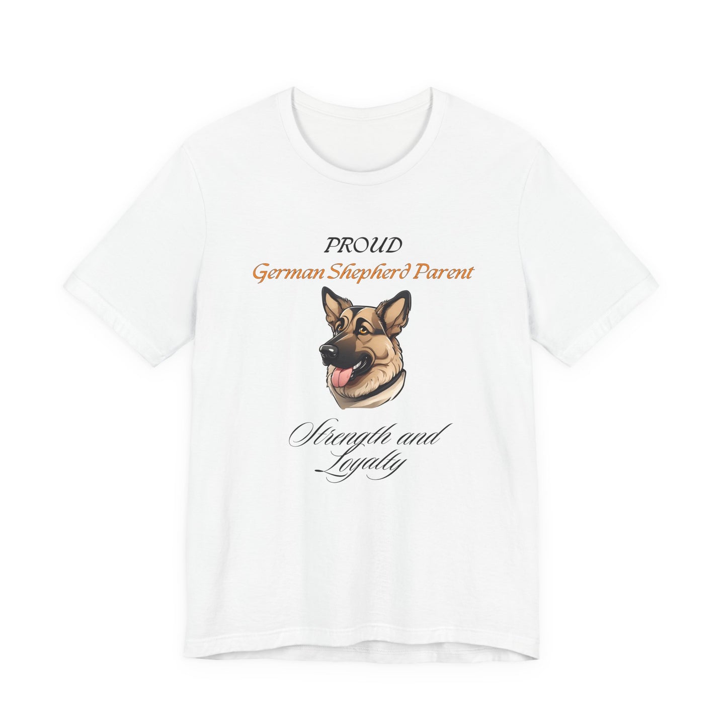 Proud German Shepherd Parent t-shirt in Yellow, front view