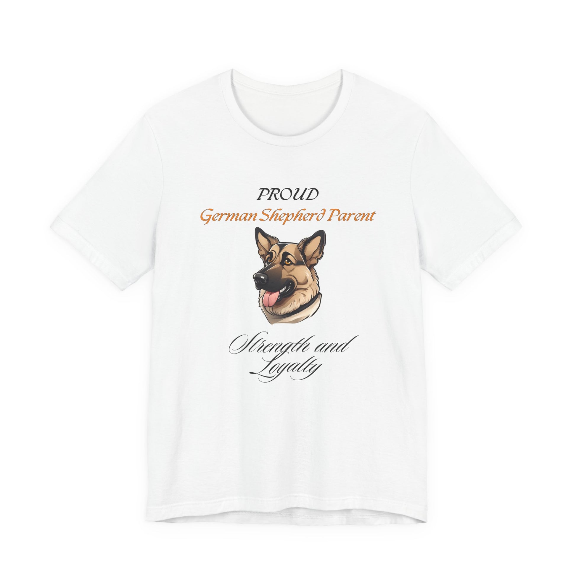 Proud German Shepherd Parent t-shirt in Yellow, front view