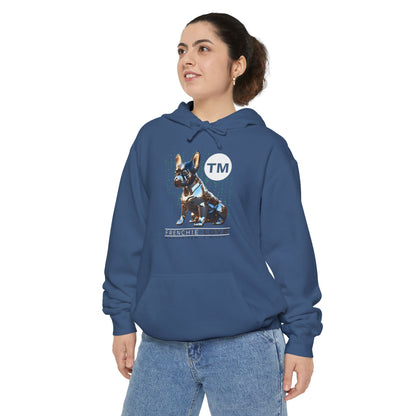 French Bulldog Hoodie - Unisex Garment-Dyed Sweatshirt