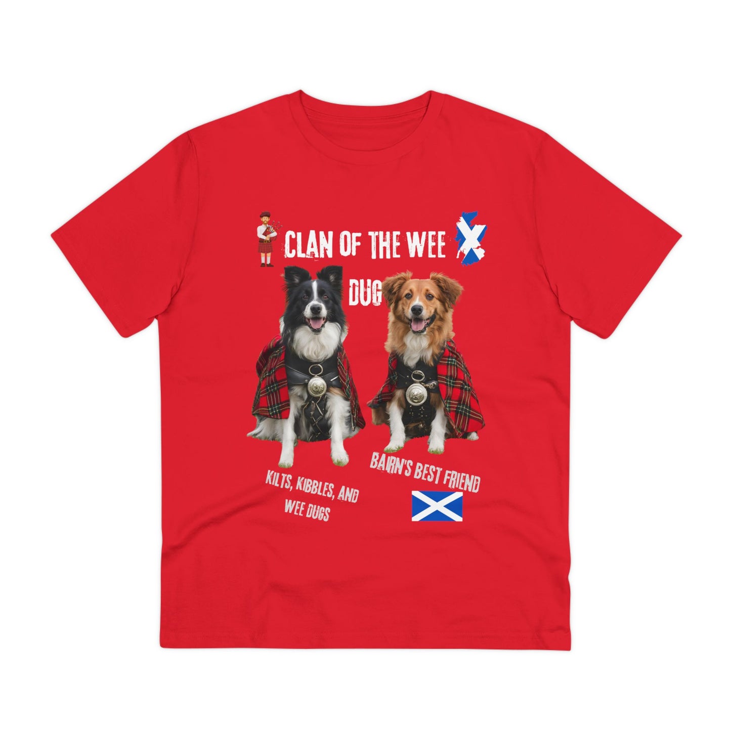 "CLAN OF THE WEE DUG" Organic Creator T-shirt - Unisex by Sniffwaggleandwalk™