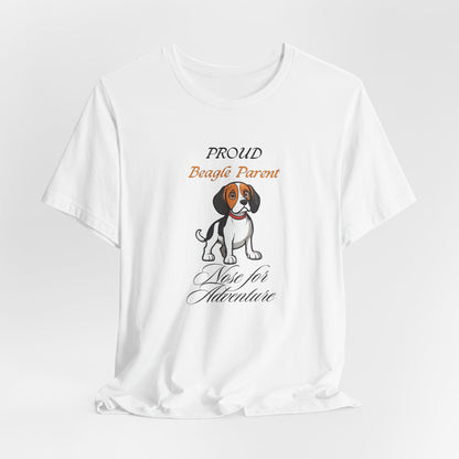 Proud Beagle Parent t-shirt design close-up of Nose for Adventure artwork