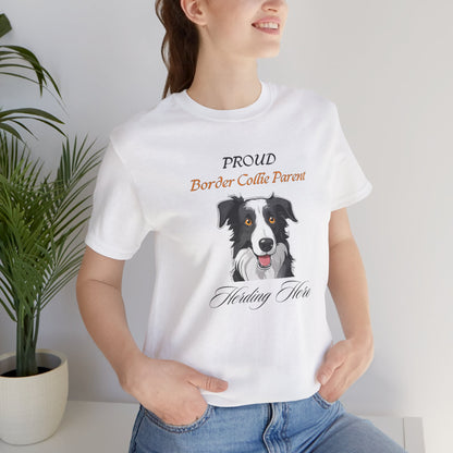 Proud Border Collie Parent organic t-shirt, front design