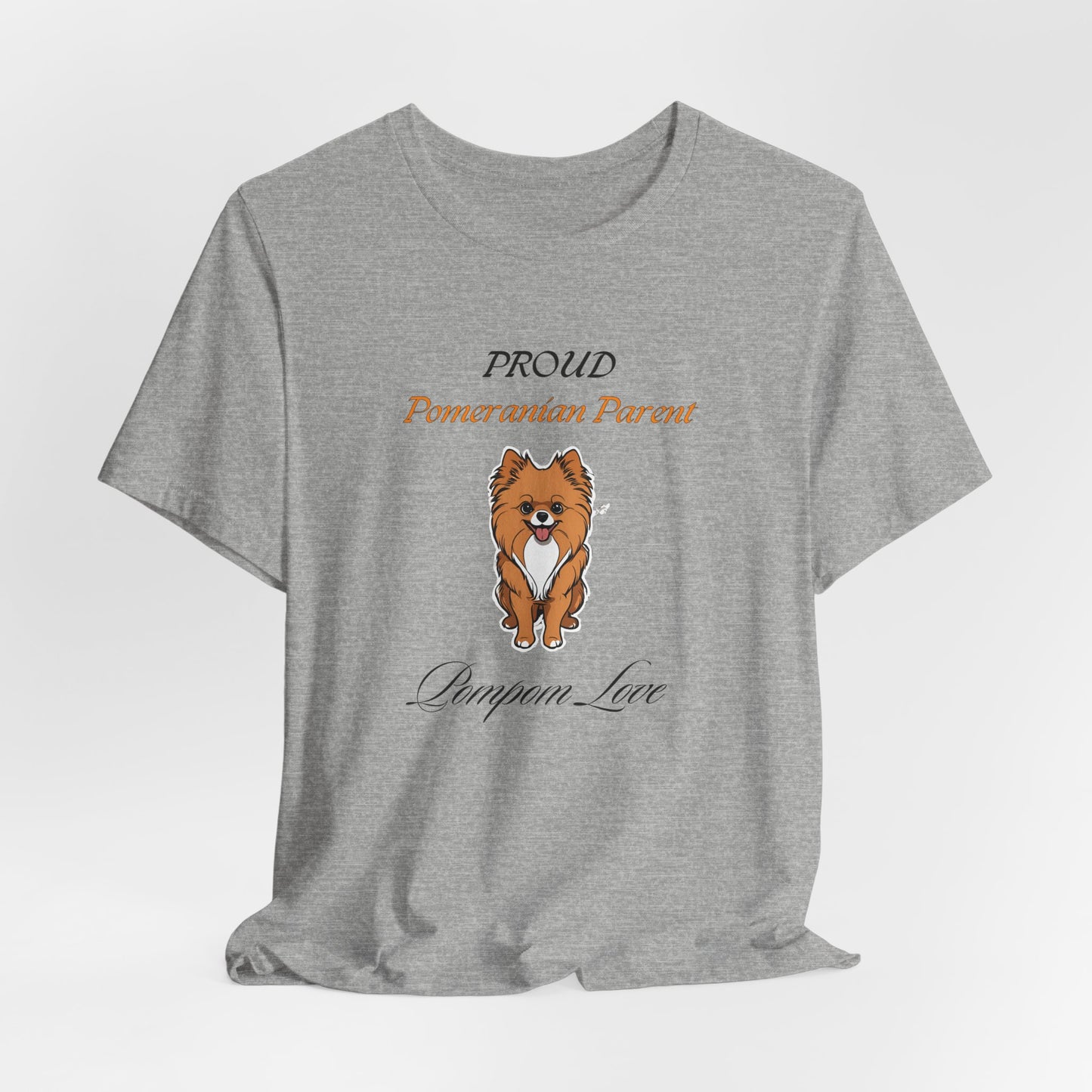 Proud Pomeranian Parent t-shirt Yellow front detail