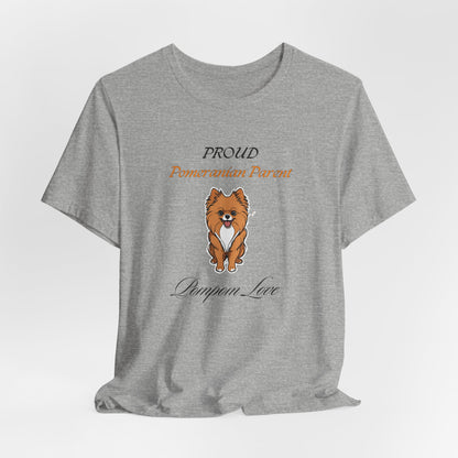 Proud Pomeranian Parent t-shirt Yellow front detail