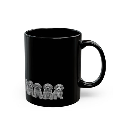 Cockapoo mug with coffee on a desk