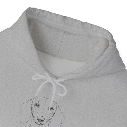 Dachshund Dog Mum Hoodie — Minimalist Line Art Unisex Pullover