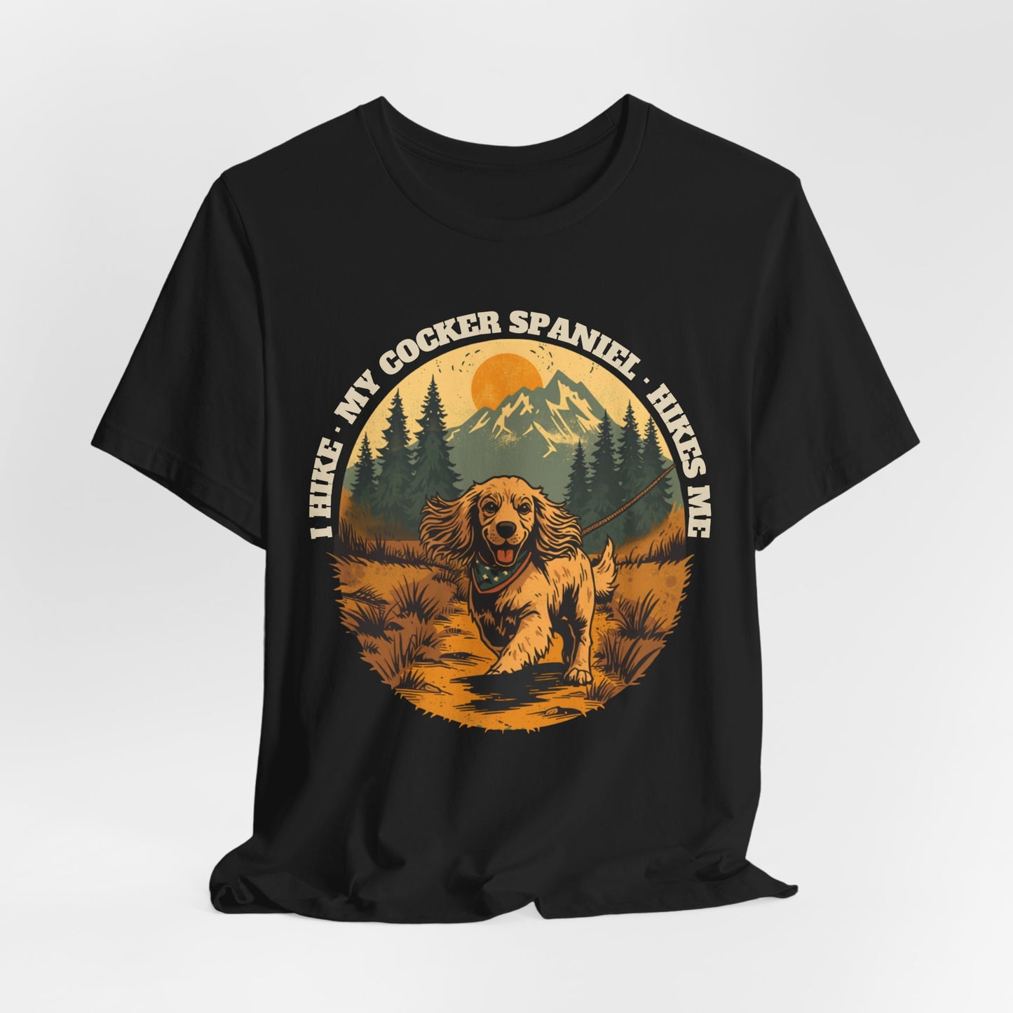 Cocker spaniel mum hiking gift tee