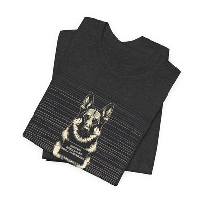German Shepherd True Crime Night Shift t-shirt product photo, black