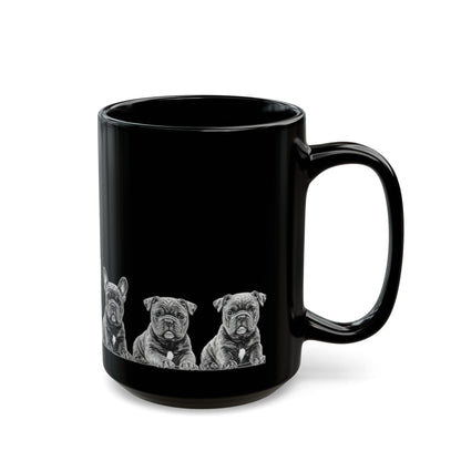Staffie mug side view with handle