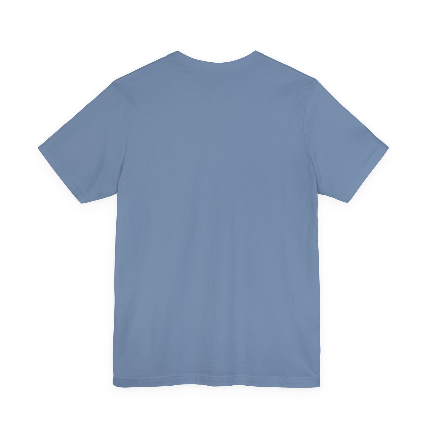 Back view of Steel Blue Labrador Love League unisex t-shirt