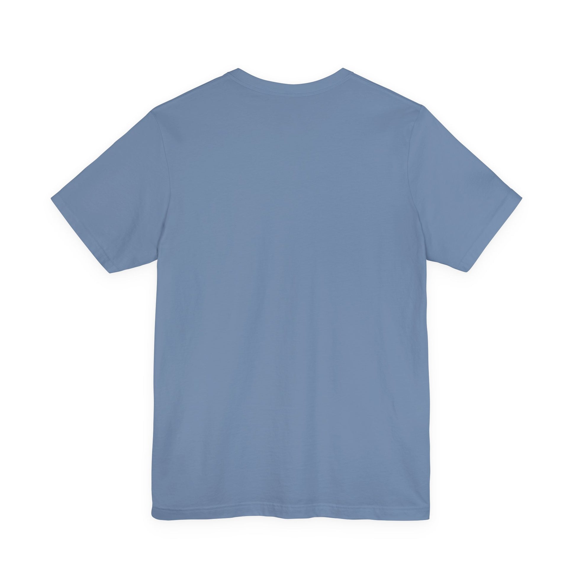 Back view of Steel Blue Labrador Love League unisex t-shirt
