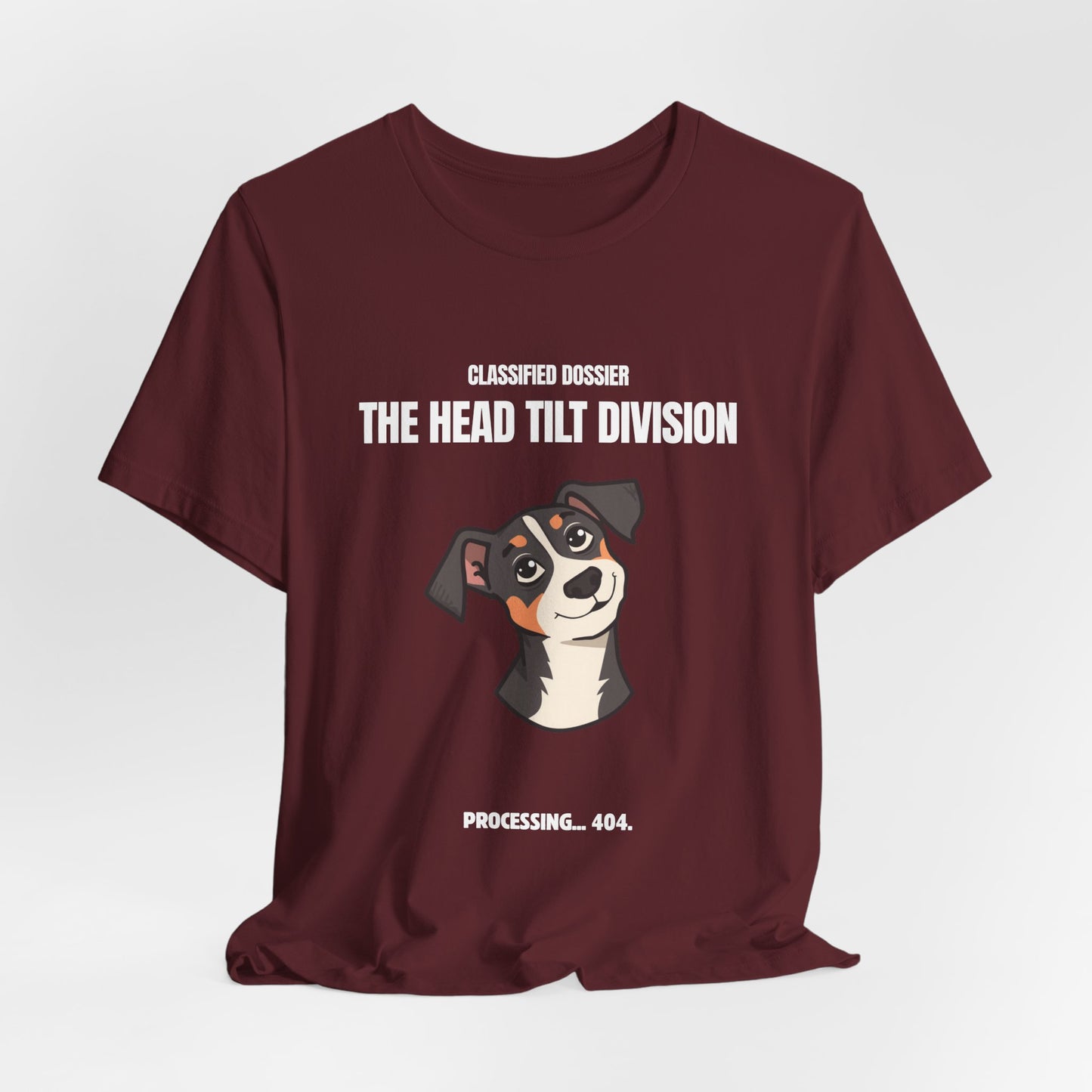 The Head Tilt Division Dog T-Shirt – Cute Tilting Pup Graphic Tee