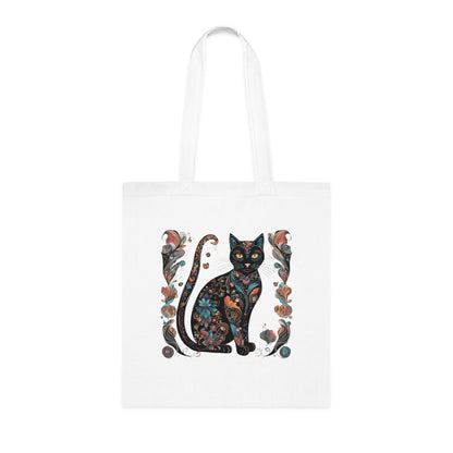 Lightweight Cotton Tote Bag with Adorable Cat Design – Eco-Friendly & Stylish!-Sniffwaggleandwalk™