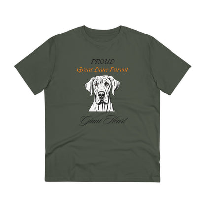 GREAT DANE PARENT "Giant Heart" Organic T-shirt - Unisex - Sniff Waggle And Walk